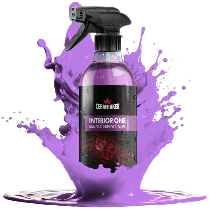 INTERIOR ONE Cleaner 500 ml – čistič plastov a kokpitu auta, sada s mikrovláknom a rukavicami, dlhotrvajúca sviežosť